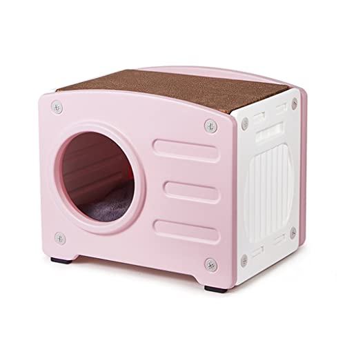 Doppelschichtiges Katzennest Sommer-Katzenhaus Sommer-Katzenbett Abnehmbares Und Waschbares Katzennest Allgemeines Haustierzubehör(Color:Pink) von JingYi Store
