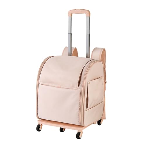 JingYi Store Großer Katzenrucksack Abnehmbarer Koffer Atmungsaktive Haustiertasche Ausflugskatzentasche Tragbarer Rucksack (Color : Pink, Size : 40 * 27 * 42cm) von JingYi Store