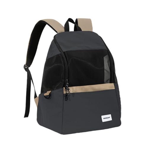 Haustier-Ausflugstasche Tragbarer Rucksack Lässige Katzentasche Atmungsaktiver Rucksack Reiserucksack (Color : Black, Size : 36 * 23 * 43cm) von JingYi Store