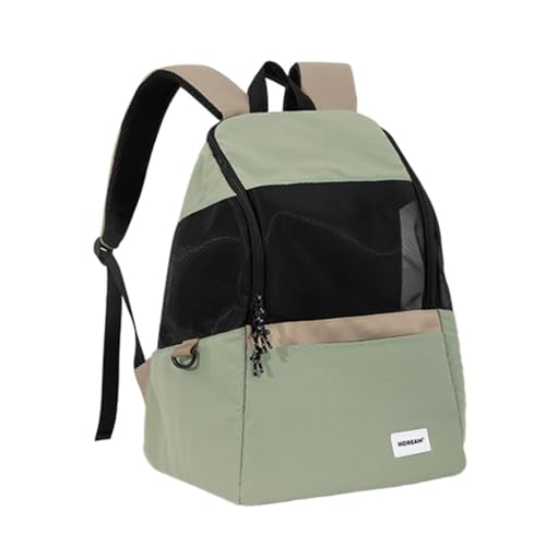 Haustier-Ausflugstasche Tragbarer Rucksack Lässige Katzentasche Atmungsaktiver Rucksack Reiserucksack (Color : Green, Size : 36 * 23 * 43cm) von JingYi Store