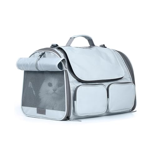 JingYi Store Haustierkatzentasche Ausflugshaustiertasche Ausflugshandtasche Haustierrucksack Atmungsaktiv Und Faltbar (Color : Blue, Size : 45 * 28 * 30cm) von JingYi Store