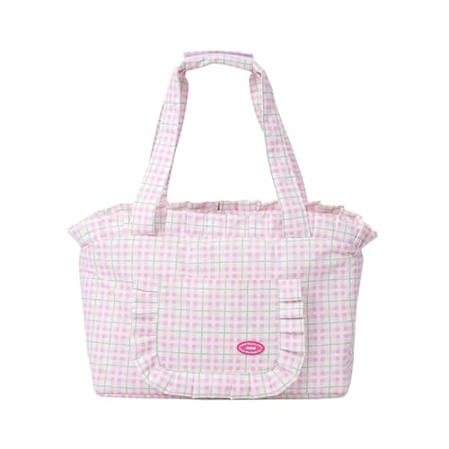 Haustierrucksack Tragbare Katzentasche Kleiner Rucksack Tragbare Umhängetasche Winddichte Warme Tasche (Color : Pink, Size : 42 * 20 * 30cm) von JingYi Store