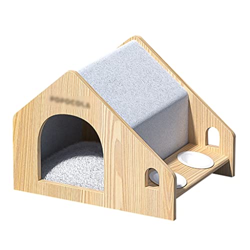 Indoor-Hundehütte Massivholz-Hundehütte Indoor-Haustierbett Kleine Hundehütte Katzenhaus-Villa Indoor-Hundehütte Massivholz-Hundehütte Indoor-Haustierbett Kleine Hundehütte Katzenhaus-Villa von JingYi Store