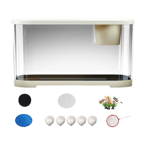 Aquarium Fischbecken Komplettset | Betta Fisch Aquarien,Komplettset Mit Zubehör Für Anfänger Erwachsene Guppys Quallen Kampffische Zimmer Schreibtisch Deko Aquarium Fischbecken Komplettset | Betta Fisch Aquarien,Komplettset Mit Zubehör Für Anfänger Erwachsene Guppys Quallen Kampffische Zimmer Schreibtisch Deko von Jingmiger