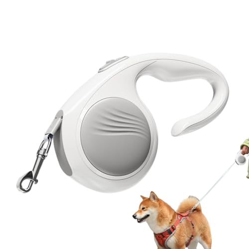 Einziehbares Hundeseil, einziehbares Seil für Hunde | Hundeseil für Spaziergänge im Freien – automatische einziehbare Zugvorrichtung für Haustiere, Zugseil R von Jingmiger