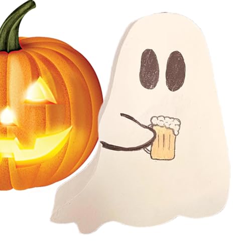 Halloween-Dekorationen aus Geisterholz, Halloween-Dekoration – Tischgeisterschilder, Halloween-Dekoration, Geisterzeichen, Innen-Geisterzeichen, mehrstufige Tischdekoration von Jingmiger