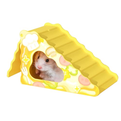 Hamster Kletter Spielzeug Käse Design | Hamstermöbel - 2-in-1 Antirutsch Kletterrampe Habitat Deko für Nagemäuse Nesting Futtersuche Spiel Landschaftsaktivitäten von Jingmiger