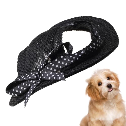 Hund Sonnenhut, Hut für Hunde mit Ohrlöchern - Sonnenschutz Verstellbarer Draw -String -Baseballkappen - Atmungsaktives Hund Sunbonnet Bequeme Haustierzubehör für Outdoor von Jingmiger