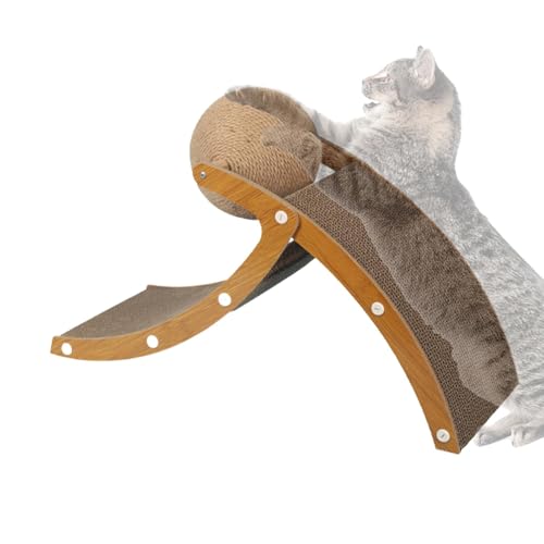Katzenkratzer, Katzenkratzplatte | 2-in-1 Kätzchen entspannendes Spielzeug für Innenräume | Katzenkratzer -Kartonkratzer mit Spielzeug für Innenkätzchen und Erwachsene Katzenkratzer, Katzenkratzplatte | 2-in-1 Kätzchen entspannendes Spielzeug für Innenräume | Katzenkratzer -Kartonkratzer mit Spielzeug für Innenkätzchen und Erwachsene von Jingmiger