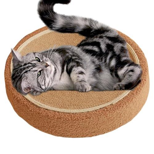 Runder Katzenkratzer, Sisal-Kratzmatte für Katzen für den Innenbereich, Kratzspielzeug, Katzenkratzmatte, entspannende Schüsselunterlage, Loungebett, Möbelschutz Runder Katzenkratzer, Sisal-Kratzmatte für Katzen für den Innenbereich, Kratzspielzeug, Katzenkratzmatte, entspannende Schüsselunterlage, Loungebett, Möbelschutz von Jingmiger