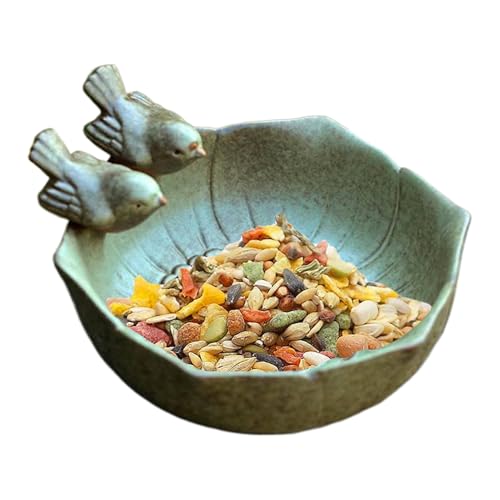 Vogeltränke aus Keramik, Vintage-Tablett für Vögel auf dem Boden | Vogeltränke, künstlerisch, multifunktional, Deko, Garten, für Vögel, Schmetterlinge, Eichhörnchen Vogeltränke aus Keramik, Vintage-Tablett für Vögel auf dem Boden | Vogeltränke, künstlerisch, multifunktional, Deko, Garten, für Vögel, Schmetterlinge, Eichhörnchen von Jingmiger