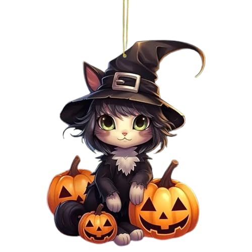 Weihnachtsbaum Katzen Anhänger, 4 Halloween-Ornamente in Katzenform, Auto-Rückspiegel-Aufhänger, Niedlicher Katze Anhänger Weihnachts Deko, Partyzubehör, Gastgeschenke Weihnachtsbaum Katzen Anhänger, 4 Halloween-Ornamente in Katzenform, Auto-Rückspiegel-Aufhänger, Niedlicher Katze Anhänger Weihnachts Deko, Partyzubehör, Gastgeschenke von Jingmiger