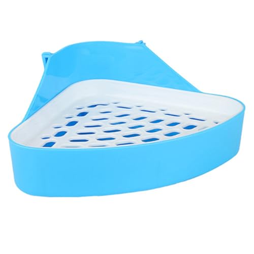 Jingyash Ecktoilette für Kaninchenkäfig, Ecktoilette für Kaninchen, Kaninchenkäfig, Toilette, Dreieckige Töpfchenkiste für Kaninchen, , Hamster, Meerschweinchen, Chinchilla, Frettchen, Galesaur von Jingyash
