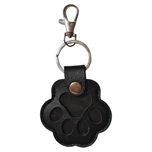 Schlüsselanhänger für Tierhaare, PU Leder Pfotenabdruck Tier Gedenk Schlüsselanhänger mit Druckknopf, Katzenhaar Hundehaar Sammler, Aufbewahrungsbox für Tierhaare, Geschenk für Katzenliebhaber Schlüsselanhänger für Tierhaare, PU Leder Pfotenabdruck Tier Gedenk Schlüsselanhänger mit Druckknopf, Katzenhaar Hundehaar Sammler, Aufbewahrungsbox für Tierhaare, Geschenk für Katzenliebhaber von Jingyash
