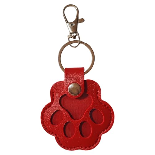 Schlüsselanhänger für Tierhaare, PU Leder Pfotenabdruck Tier Gedenk Schlüsselanhänger mit Druckknopf, Katzenhaar Hundehaar Sammler, Aufbewahrungsbox für Tierhaare, Geschenk für Katzenliebhaber Schlüsselanhänger für Tierhaare, PU Leder Pfotenabdruck Tier Gedenk Schlüsselanhänger mit Druckknopf, Katzenhaar Hundehaar Sammler, Aufbewahrungsbox für Tierhaare, Geschenk für Katzenliebhaber von Jingyash
