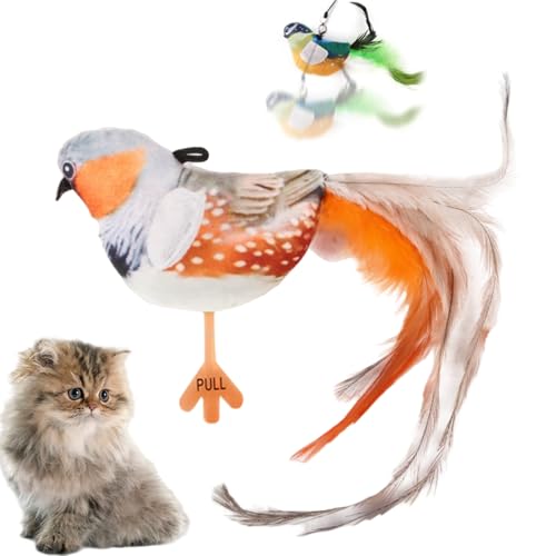 Katzenspielzeug, flatternder Vogel, interaktives Katzenspielzeug für alle Rassen, berührungsaktiviertes Kätzchenspielzeug, simuliertes Zwitschern, Katzenspielzeug, Katzenspielzeug, interaktives für Katzenspielzeug, flatternder Vogel, interaktives Katzenspielzeug für alle Rassen, berührungsaktiviertes Kätzchenspielzeug, simuliertes Zwitschern, Katzenspielzeug, Katzenspielzeug, interaktives für von Jinjiar