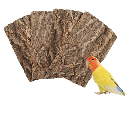 4 Stück natürliche Korkrinde, Vogelsitzstange, 30 x 20 cm, Kauspielzeug für Papageien, Vogelkäfig-Hintergrund, Dekor-Zubehör, Rindenspielzeug für Wellensittiche, Sittiche, Nymphensittiche 4 Stück natürliche Korkrinde, Vogelsitzstange, 30 x 20 cm, Kauspielzeug für Papageien, Vogelkäfig-Hintergrund, Dekor-Zubehör, Rindenspielzeug für Wellensittiche, Sittiche, Nymphensittiche von Jinkoozz