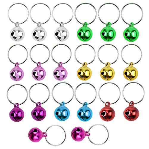 Jinlaili 20PCS Bunte Metallglöckchen, Hunde Glocke, Hundeglocken, Katze Glocke für Hundehalsband Charme, Katzenglocke Pendant Bells Hunde Halskette Zubehör Dekoration, Haustier Anhänger Zubehör Jinlaili 20PCS Bunte Metallglöckchen, Hunde Glocke, Hundeglocken, Katze Glocke für Hundehalsband Charme, Katzenglocke Pendant Bells Hunde Halskette Zubehör Dekoration, Haustier Anhänger Zubehör von Jinlaili
