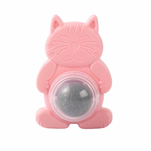 Jinmen Katzenminze Ball | Drehbare Kätzchen Wandbälle Spielzeug für Katzen Lecken | Pasteable Zahnreinigung Katzenball Spielzeug für Katzen, Kätzchen Zahnreinigung, Beißen von Jinmen