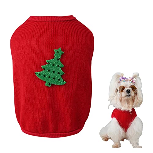 Jinmen Weihnachts-Hundebaum-Pullover - Strickwaren Weihnachtsbaum Hundeweste | Warme Haustier-Weihnachtskleidung, gestricktes Winter-Weihnachtsbaum-Muster, Feiertags-Sweatshirt Jinmen Weihnachts-Hundebaum-Pullover - Strickwaren Weihnachtsbaum Hundeweste | Warme Haustier-Weihnachtskleidung, gestricktes Winter-Weihnachtsbaum-Muster, Feiertags-Sweatshirt von Jinmen