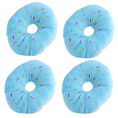 4 Stück Donut-Form Plüsch Blau Pet Toy,Lovely Donut Shaped Squeaky Squeaking Sound Toy for Pet Chew Toy Squeaky Plush Dog Toy Blueberry Squeaky Plush Dog Toy Chew Guard Technology Dog Squeak Toys 4 Stück Donut-Form Plüsch Blau Pet Toy,Lovely Donut Shaped Squeaky Squeaking Sound Toy for Pet Chew Toy Squeaky Plush Dog Toy Blueberry Squeaky Plush Dog Toy Chew Guard Technology Dog Squeak Toys von Jinshining