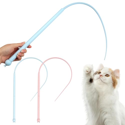 Katzenangel Silikon Lang, 2 Stück Twiggle Tail Katzenspielzeug, Mausschwanz Silikon Katzenreizstab, Twigletail Katzenangel, Katzenspielzeug Angel zum Stressabbau, Katzenspielzeug für Interaktives Katzenangel Silikon Lang, 2 Stück Twiggle Tail Katzenspielzeug, Mausschwanz Silikon Katzenreizstab, Twigletail Katzenangel, Katzenspielzeug Angel zum Stressabbau, Katzenspielzeug für Interaktives von Jinsion