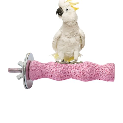 Papageienständer – Natürliche Kalzium-Mähsteine für Vogelkäfig-Kletterstange, Papageien, Nymphensittiche und andere Haustiervögel, Sandstopps Papageienständer – Natürliche Kalzium-Mähsteine für Vogelkäfig-Kletterstange, Papageien, Nymphensittiche und andere Haustiervögel, Sandstopps von Jinyilwn