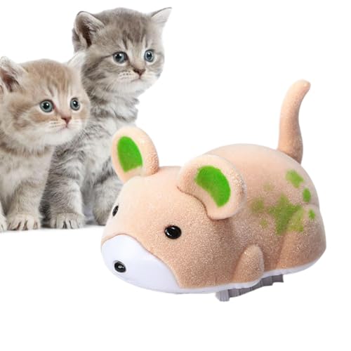 Squishy Plüsch Hamster für Katzen Interaktive Maus für Katzen | Elektrisches Squishy Hamster Katzenspielzeug für Katzen | Kompaktes interaktives elektronisches Katzenspielzeug für mittelgroße Katzen von Jinyilwn