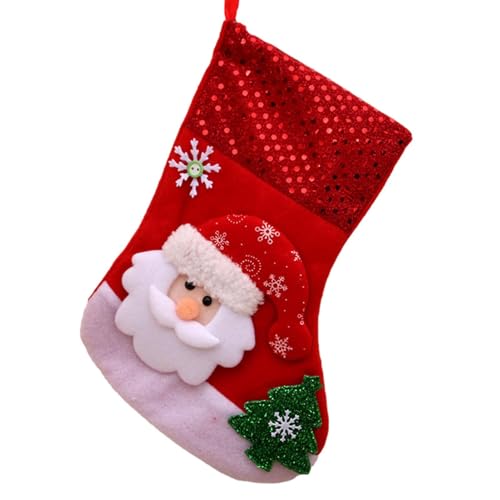 Vintage Weihnachtssocken 25,4 x 17,8 cm, 3D Muster, langlebige Weihnachtssocken, festliche Weihnachtszubehör zum Aufhängen von Kamin, Heimdekoration Vintage Weihnachtssocken 25,4 x 17,8 cm, 3D Muster, langlebige Weihnachtssocken, festliche Weihnachtszubehör zum Aufhängen von Kamin, Heimdekoration von Jinyilwn