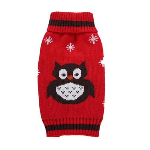 Bequemer Halloween-Strickpullover mit Kürbiskopf für Hunde. Warmer Wickel für den Winter. Perfekte Passform für kuschelige Teddywelpen. Katzenjacken (Red, L) von Jipersuo