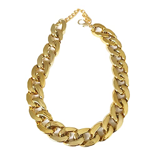 Gold Collares De Perros Pet Hip Hop Leads Ketten Kit Hundehalsbänder Halskette Halsband Leine Kubanische Hundekette Katzenhalsband (A, One Size) von Jipersuo