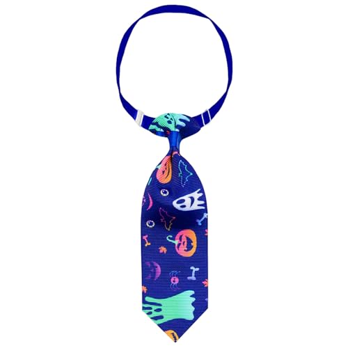 Halloween-Haustierhalsband im britischen Stil, Katzen- Hundehalsband mit, verstellbares -Fledermaus-Muster, Festival-Haustier-Dekorationszubehör Bio-Textilien-Tieraccessoires (E, One Size) von Jipersuo