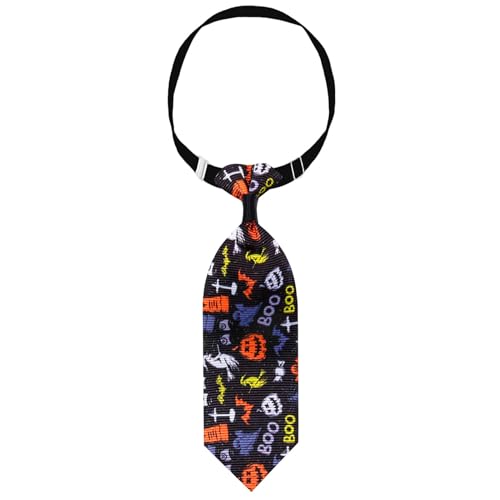 Halloween-Haustierhalsband im britischen Stil, Katzen- Hundehalsband mit, verstellbares -Fledermaus-Muster, Festival-Haustier-Dekorationszubehör Bio-Textilien-Tieraccessoires (H, One Size) von Jipersuo
