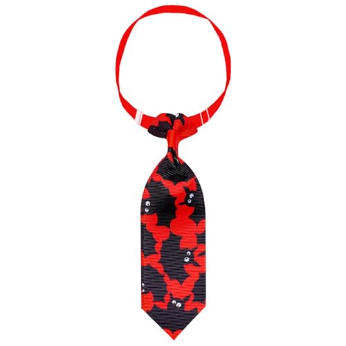 Halloween-Haustierhalsband im britischen Stil, Katzen- Hundehalsband mit, verstellbares -Fledermaus-Muster, Festival-Haustier-Dekorationszubehör Bio-Textilien-Tieraccessoires (J, One Size) von Jipersuo