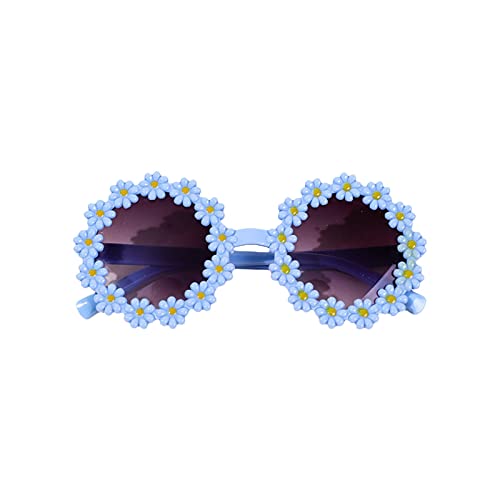 Haustier-Sonnenbrille, Blumen-Sonnenbrille, runde Rollenspielbrille, Foto-Requisiten, Brille für Katzen kleine mittelgroße Hunde Bio-Textilien-Tieraccessoires (F, One Size) von Jipersuo