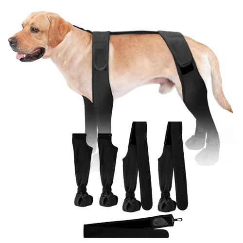Hundestiefel für alle Jahreszeiten, schmutzabweisend und strapazierfähig, für den Außenbereich geeignet Natürliche Materialien Tieraccessoires (B, M) von Jipersuo