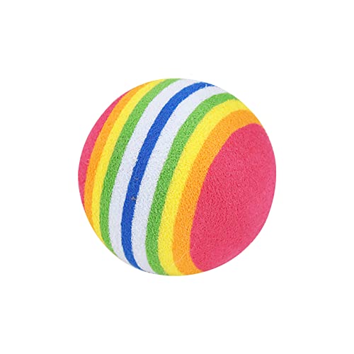 Jipersuo Foam Striped Rainbow Katzenspielzeug Interaktives Haustierspielzeug Katzenbedarf Kautexturen-natürlich (Red, One Size) von Jipersuo