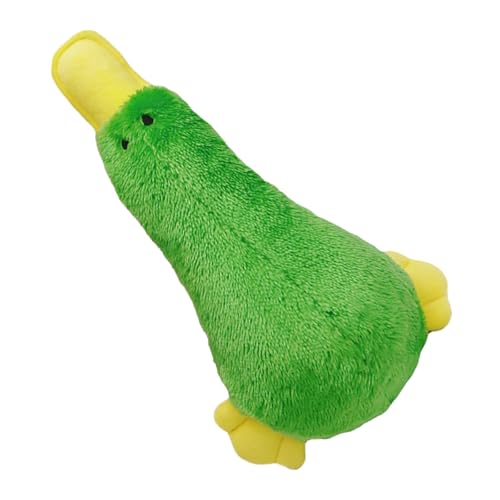 Jipersuo Haustier-Enten, Hundespielzeug, Plüsch, Zähneknirschen, Zahnreinigung und Spielzeug für das Training Leckerkauspielzeug (Green, 24X14CM) von Jipersuo