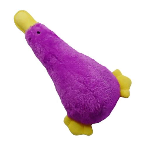 Jipersuo Haustier-Enten, Hundespielzeug, Plüsch, Zähneknirschen, Zahnreinigung und Spielzeug für das Training Leckerkauspielzeug (Purple, 24X14CM) von Jipersuo