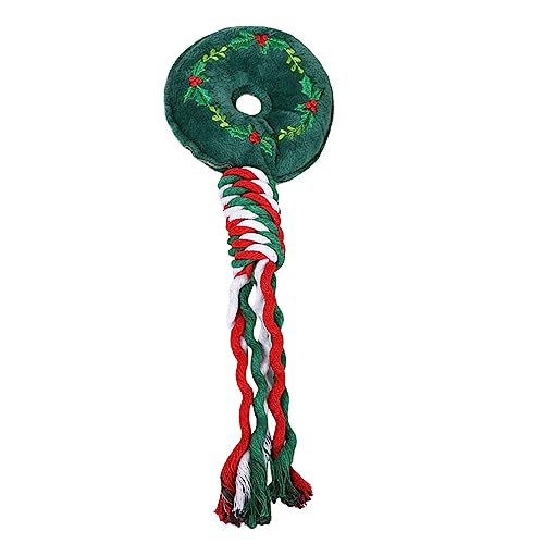 Jipersuo Haustier-Weihnachtsbedarf, Hundespielzeug, Zähneknirschen, Zahnreinigung, Knoten, Baumwollseil, niedliches Cartoon-Kauspielzeug Bio-Kautextilien (A, One Size) von Jipersuo