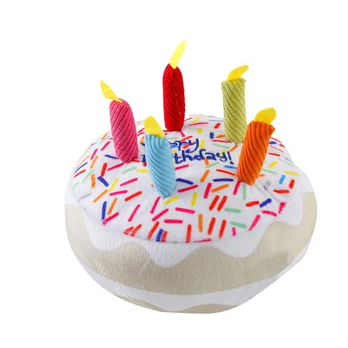 Jipersuo Hunde-Geburtstagsspielzeug im Geburtstagsstil, mit weicher Baumwolle gefüllt, quietschendes Spielpuzzle, Plüsch-Stickerei, Knochenkuchen, Hundespielzeug für kleine mittelgroße (A, One Size) Jipersuo Hunde-Geburtstagsspielzeug im Geburtstagsstil, mit weicher Baumwolle gefüllt, quietschendes Spielpuzzle, Plüsch-Stickerei, Knochenkuchen, Hundespielzeug für kleine mittelgroße (A, One Size) von Jipersuo