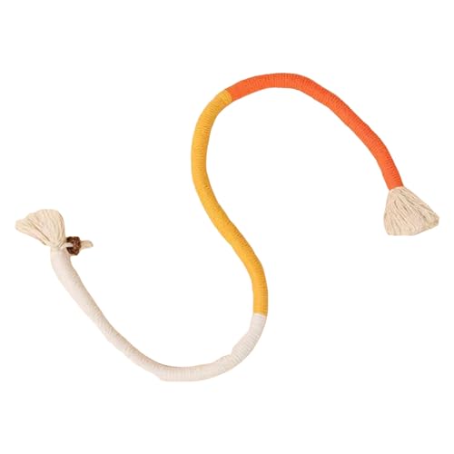 Jipersuo Katzenspielzeug, neckendes Katzenstäbchen, Babykatze, Obst, Backenzähne, Feder, Katze, selbsthoch, langweiliges Katzenzubehör, 70 cm Hundekautoys (Orange, One Size) von Jipersuo