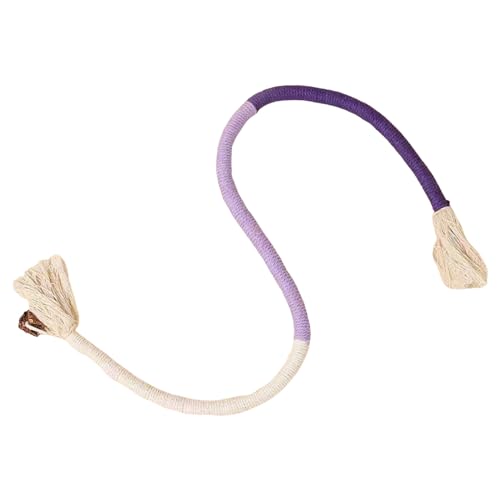 Jipersuo Katzenspielzeug, neckendes Katzenstäbchen, Babykatze, Obst, Backenzähne, Feder, Katze, selbsthoch, langweiliges Katzenzubehör, 70 cm Hundekautoys (Purple, One Size) von Jipersuo