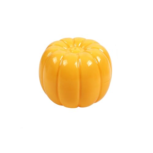 Jipersuo Kürbis-Hundespielzeug für zahnende Welpen mit Geräuschen, Kürbis-Kauspielzeug für Hunde, Quietschspielzeug für Haustiere, Halloween-Katzenspielzeug, Zähneknirschen, (Yellow, One Size) von Jipersuo