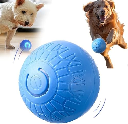 Jipersuo Langlebiges interaktives Hundespielzeug, intelligente rollende Springbälle für Hunde und Katzen, mittelgroße große Hundespielzeuge, vibrierende Haustier-Hüpfbälle (A) von Jipersuo