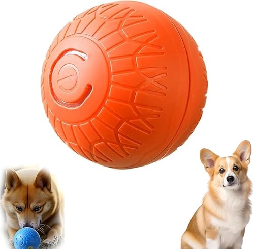 Jipersuo Langlebiges interaktives Hundespielzeug, intelligente rollende Springbälle für Hunde und Katzen, mittelgroße und große Hundespielzeuge, vibrierende Haustier-Hüpfbälle (B) von Jipersuo
