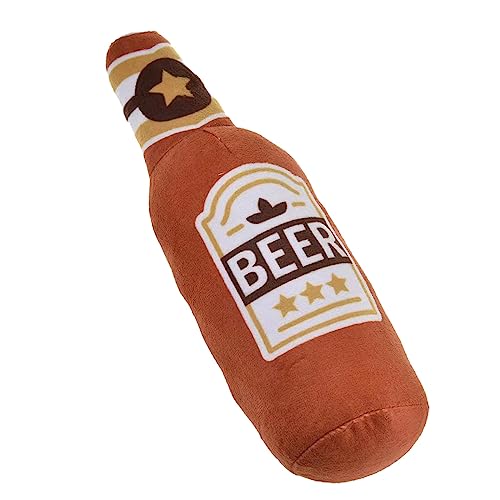 Jipersuo Plüsch-Whisky-Weinflasche mit quietschendem Ton, Hundespielzeug zum Zahnen Sicherheit-Kautoy (A, One Size) von Jipersuo