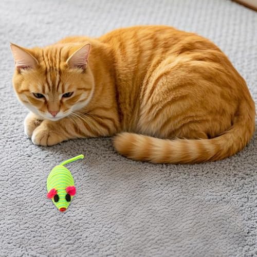 Jipersuo Simulationsspielzeug-Set für Katzen, Federkau- Kratzspielzeug Kautexturen-natürlich (A, 15cm) von Jipersuo