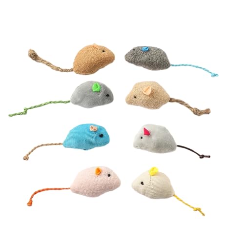 Jipersuo Simulationsspielzeug-Set für Katzen, Federkau- Kratzspielzeug Sicherheit-Kautoy (Grey, 12cm) von Jipersuo