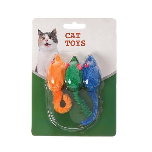 Jipersuo Simulationsspielzeug-Set für Katzen, Federkau- und Kratzspielzeug Tierkauten (Green, 17cm) von Jipersuo